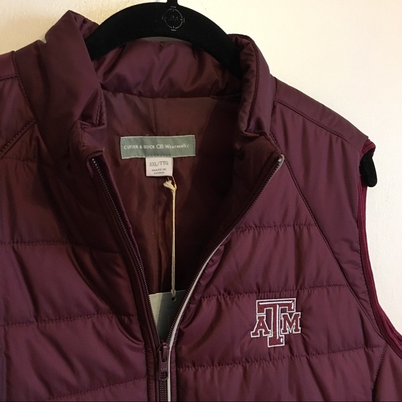 NWT Cutter & Buck Texas A&M Aggies Puffer Vest - Picture 3 of 8